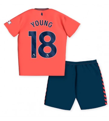 Everton Ashley Young #18 Udebanesæt Børn 2023-24 Kort ærmer (+ korte bukser)